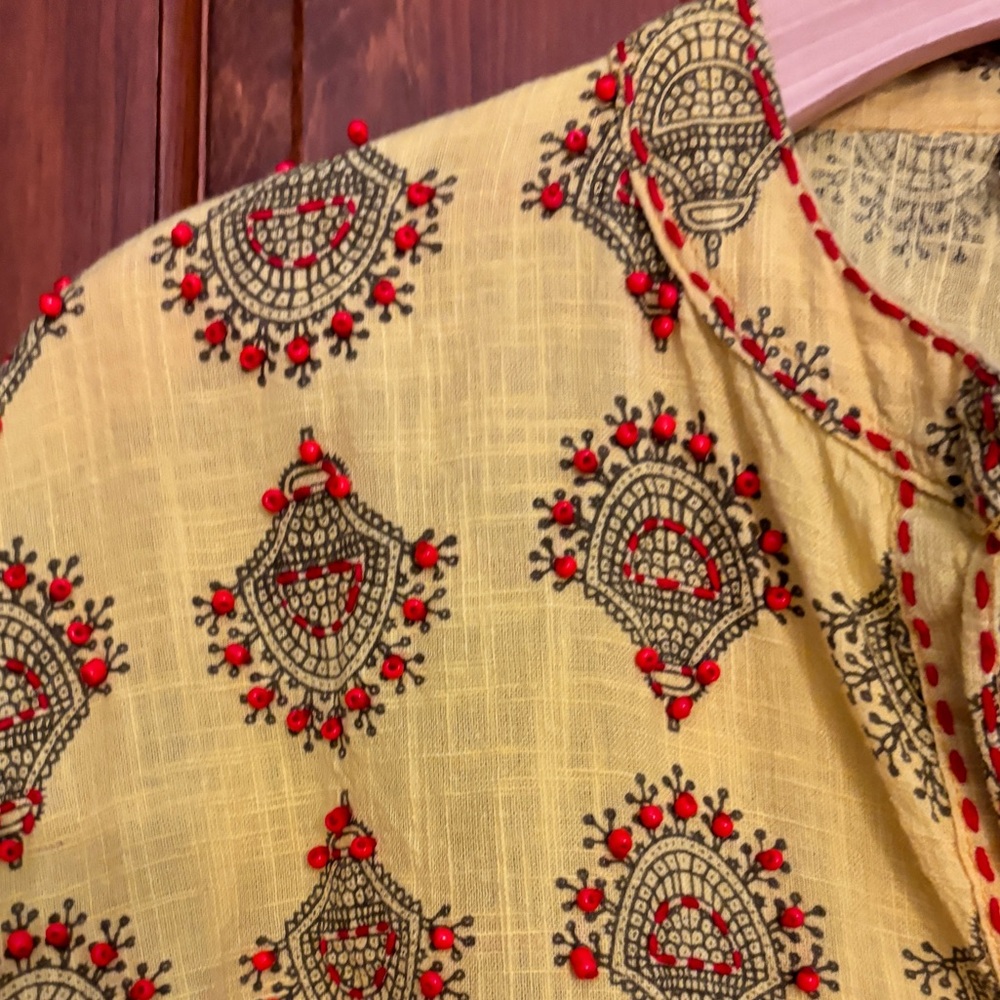 Upcycled Indian dress made into a top. - Picture 3 of 5